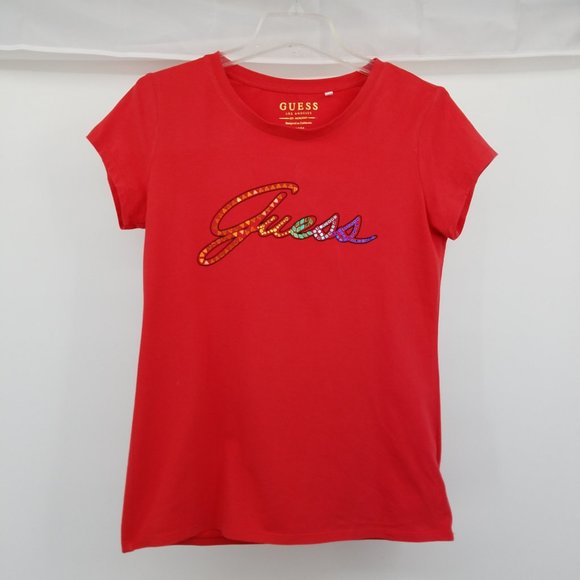 Guess Tops - GUESS Logo Embellished T-Shirt